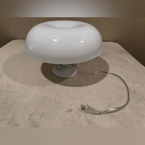Mid century Modern White Mushroom Table Lamp